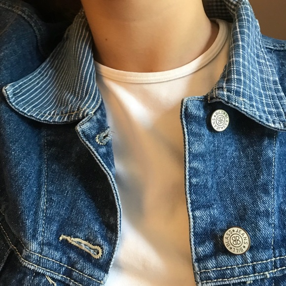 Bill Blass Jeans Blue Denim Jacket size medium - Picture 6 of 7